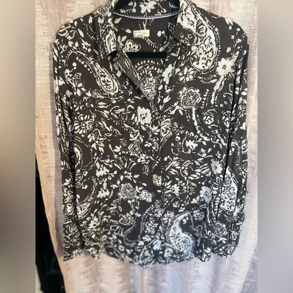 Anthropologie Pilcro Romy Relaxed Printed Buttondown Top, NEW - Picture 11 of 11